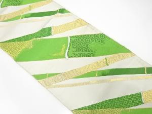 アンティーク　竹節に古典柄織り出し袋帯（材料）